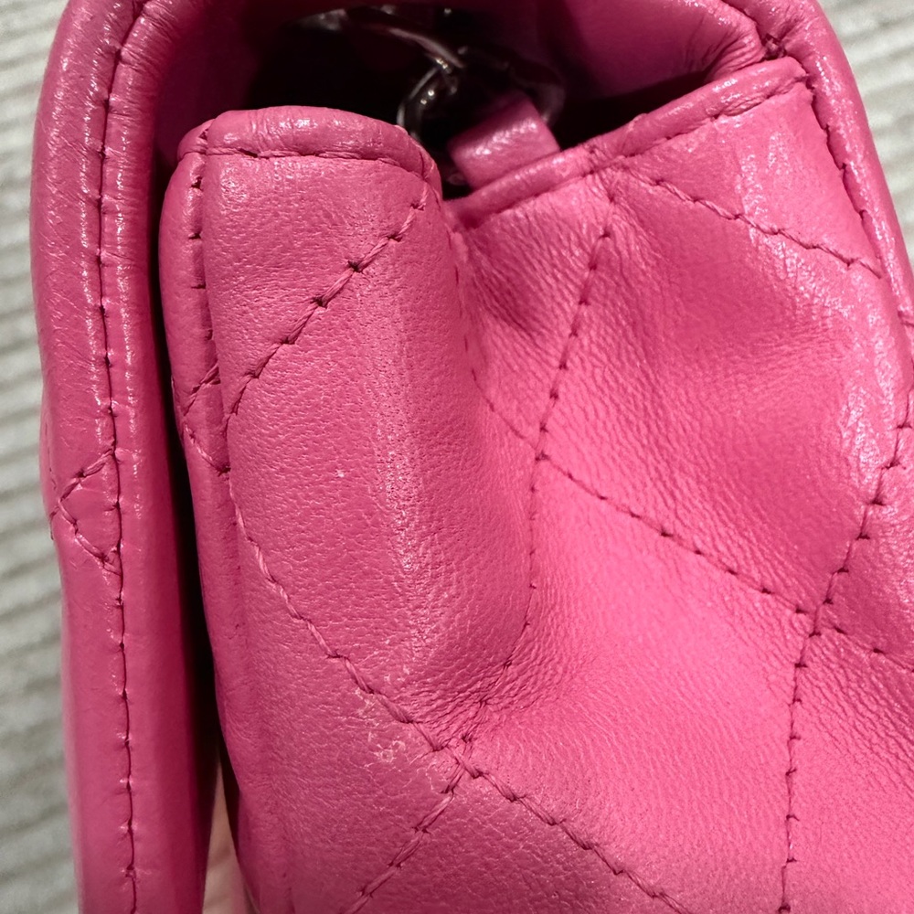 CHANEL Fuchsia Classic Mini Lambskin - Picture 15 of 16